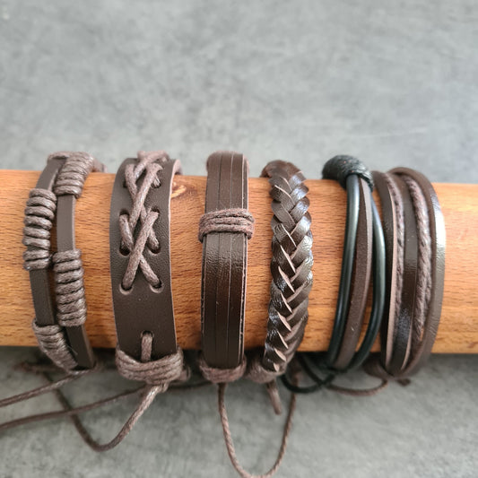 Multi Bracelets Brun - Guy Linier