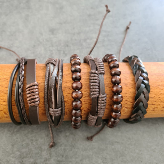 Multi Bracelets Marron - Guy Linier